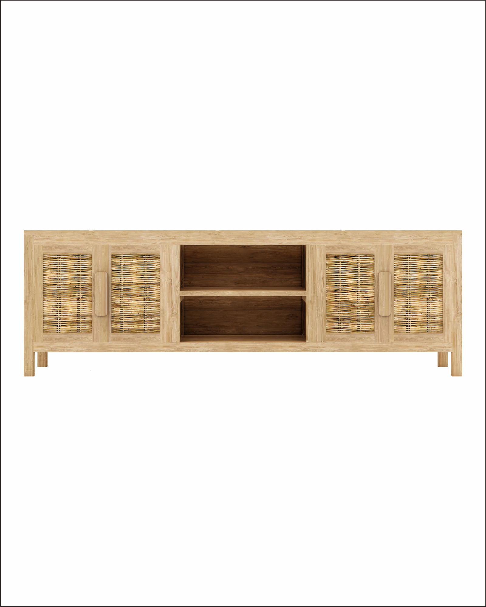 MOONLESS TV STAND RATTAN RACK
