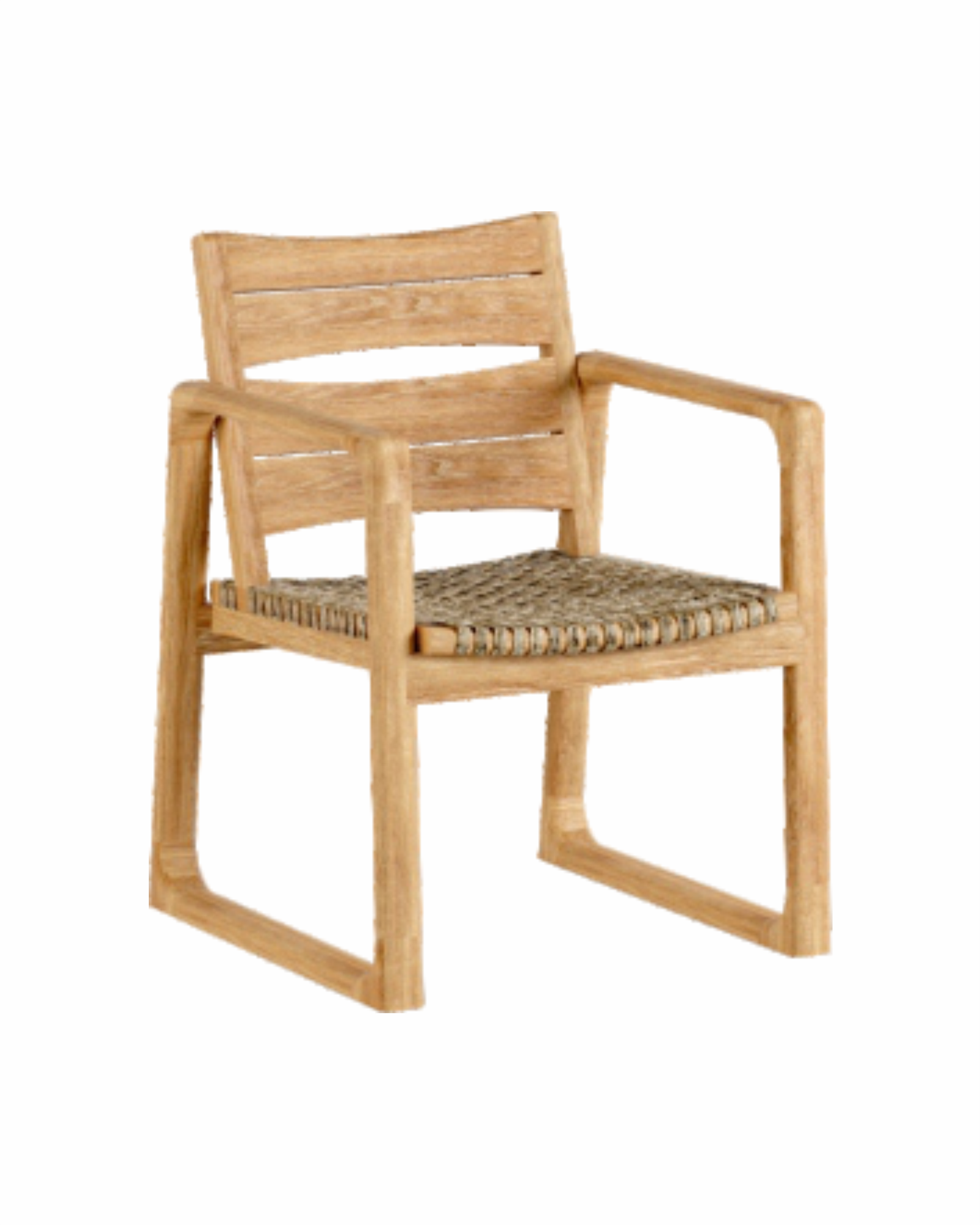 Trape Arm Chair With Weaving